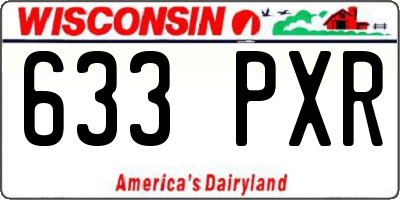 WI license plate 633PXR