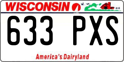 WI license plate 633PXS