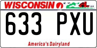 WI license plate 633PXU