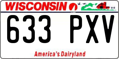WI license plate 633PXV