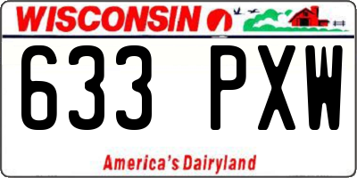 WI license plate 633PXW