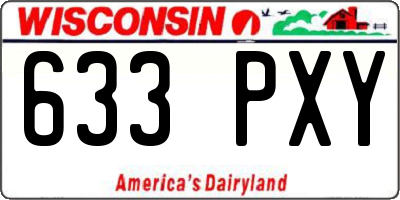 WI license plate 633PXY