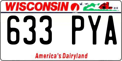 WI license plate 633PYA