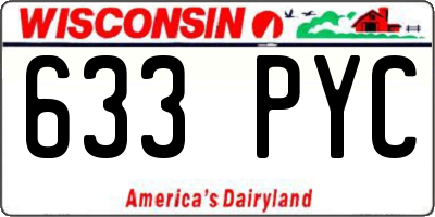WI license plate 633PYC
