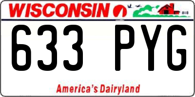 WI license plate 633PYG
