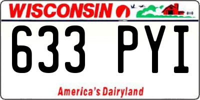 WI license plate 633PYI