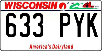 WI license plate 633PYK