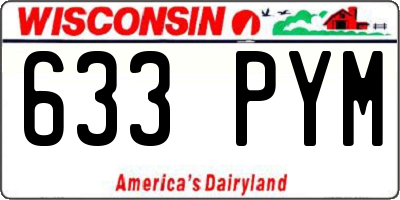 WI license plate 633PYM