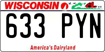 WI license plate 633PYN