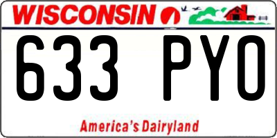 WI license plate 633PYO