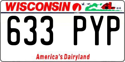 WI license plate 633PYP