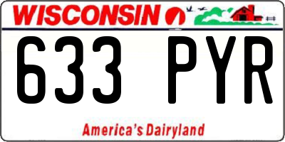 WI license plate 633PYR