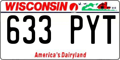 WI license plate 633PYT