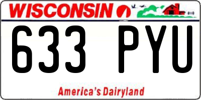 WI license plate 633PYU
