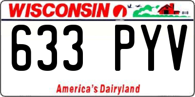 WI license plate 633PYV