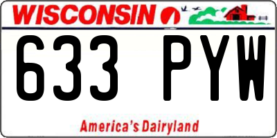 WI license plate 633PYW
