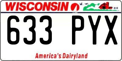 WI license plate 633PYX