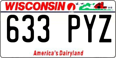 WI license plate 633PYZ
