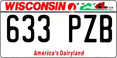 WI license plate 633PZB