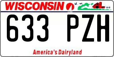 WI license plate 633PZH