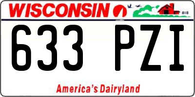 WI license plate 633PZI