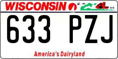 WI license plate 633PZJ