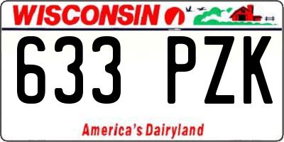 WI license plate 633PZK