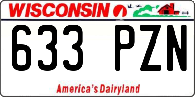 WI license plate 633PZN