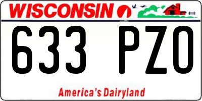 WI license plate 633PZO