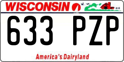 WI license plate 633PZP
