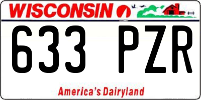 WI license plate 633PZR