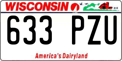 WI license plate 633PZU