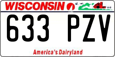 WI license plate 633PZV