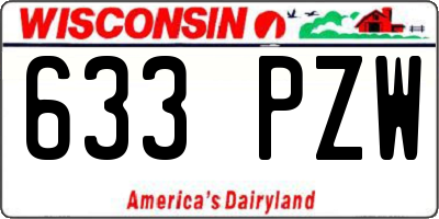 WI license plate 633PZW