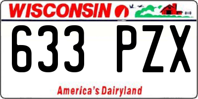 WI license plate 633PZX