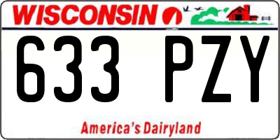 WI license plate 633PZY