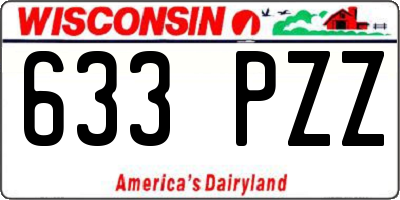 WI license plate 633PZZ