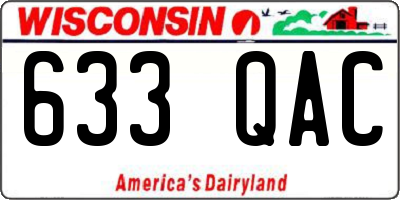 WI license plate 633QAC