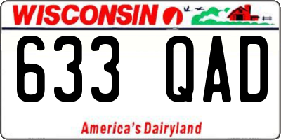WI license plate 633QAD