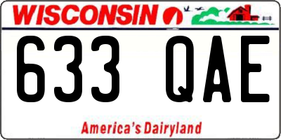 WI license plate 633QAE