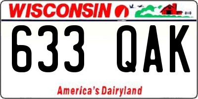 WI license plate 633QAK