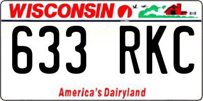 WI license plate 633RKC