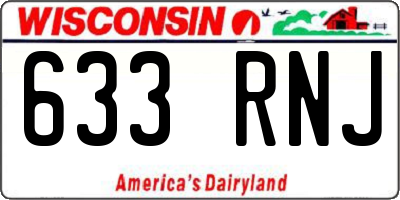 WI license plate 633RNJ