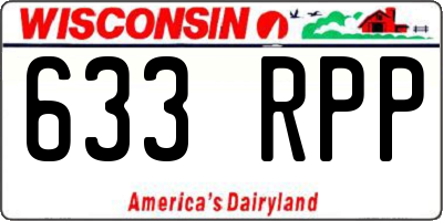 WI license plate 633RPP