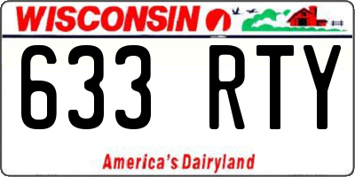 WI license plate 633RTY