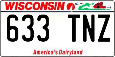 WI license plate 633TNZ