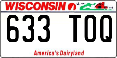 WI license plate 633TOQ