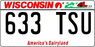 WI license plate 633TSU