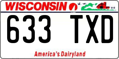 WI license plate 633TXD