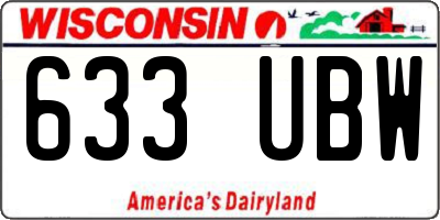 WI license plate 633UBW